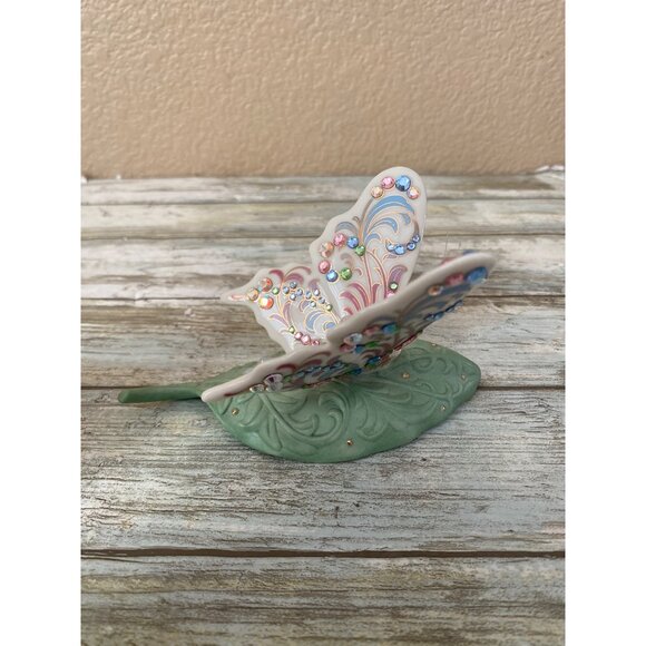 Lenox Gold Club Butterfly 2001 & Morning Dew Rhinestone Butterfly Figurines Lot - Picture 3 of 12